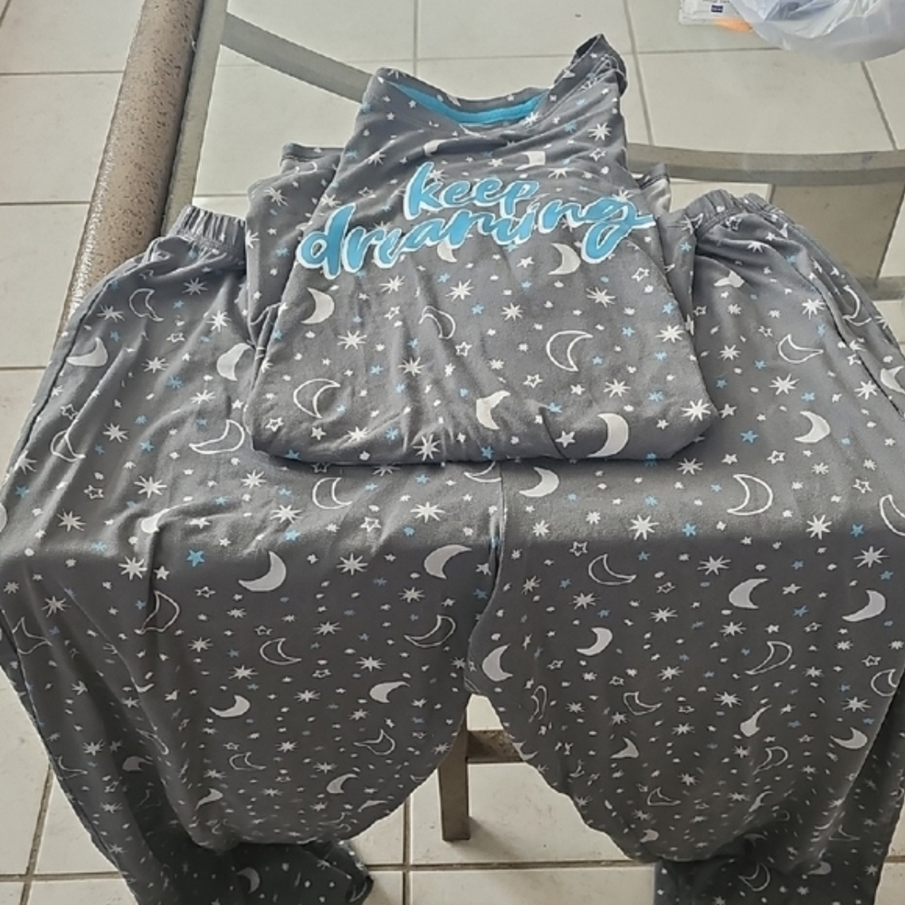 Secret Treasures Gray Pajamas with Blue Accents